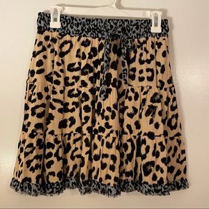 Leopard print skater skirt!